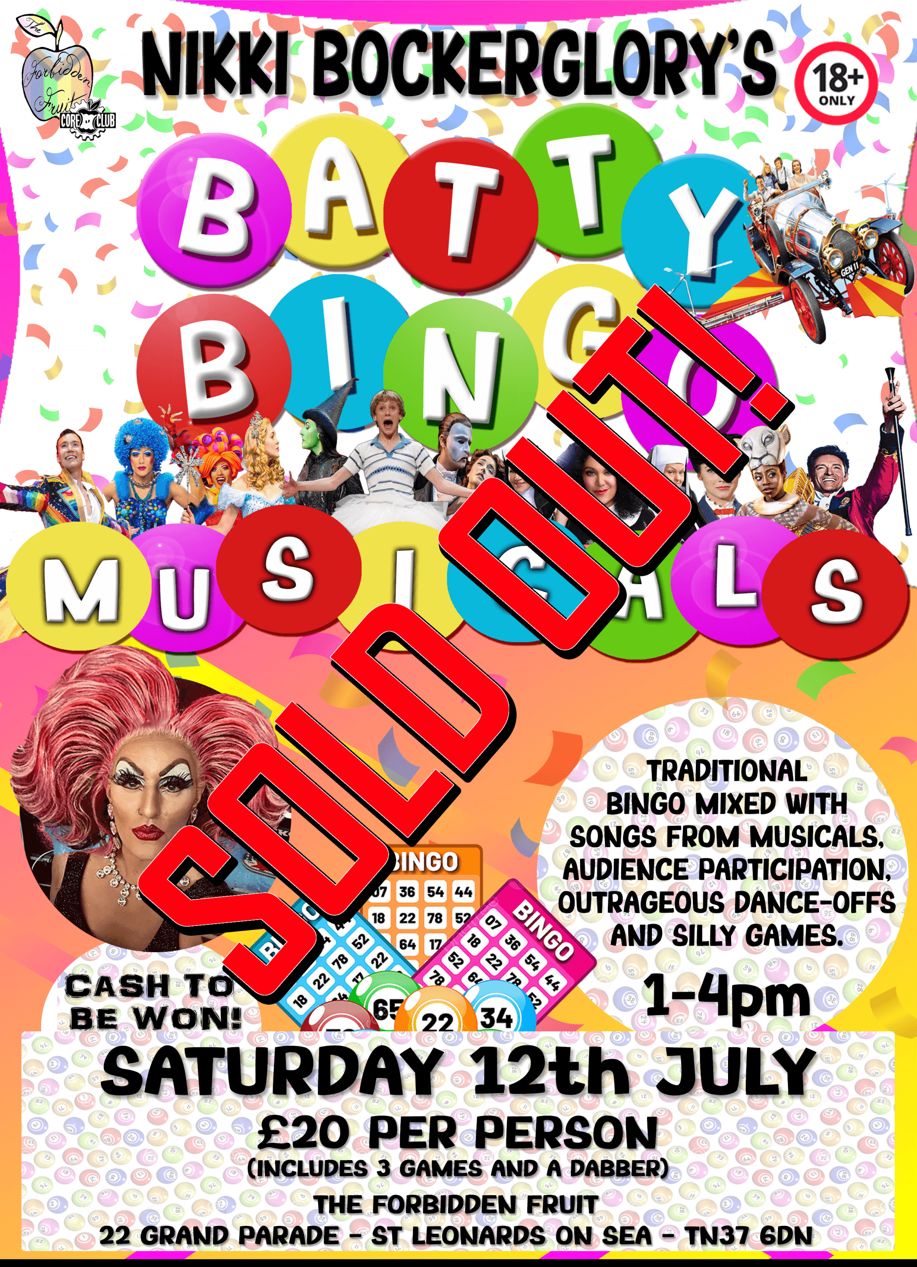 Batty Bingo - Musicals! - 12th July 2025 (Direct)